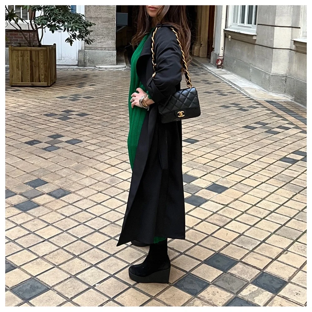 #41 Made in France Fabulous Spring Belted Trench Coat jacket - Picture 6 of 10